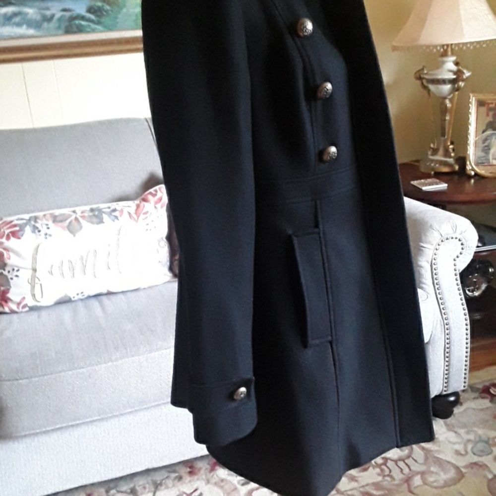 ESPIRIT BLACK Wool coat size L - Picture 10 of 16